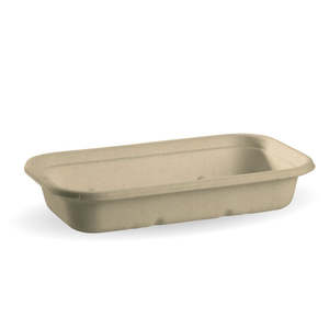 Biocane Rectangular Containers: BioPak 750ml Natural BioCane Takeaway Base
