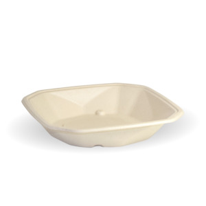 BioPak 500ml Natural BioCane Octa Takeaway Base