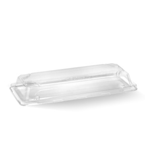 BioPak Long BioCane Sushi Tray PLA Lid