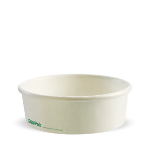 BioPak 500ml Small White BioBowl
