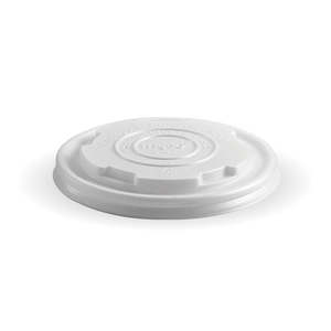 Paper Biobowls: BioPak 8oz White BioBowl PLA Lid