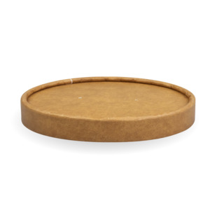 BioPak 430-950ml / 12-32oz BioBowl Kraft Paper Lid