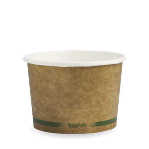 Paper Biobowls: BioPak 16oz Kraft Brown BioBowl