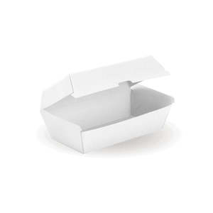 Bioboard Clamshells: BioPak Disposable Kraft Regular Snack Box White