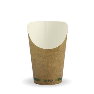 Chip Cups: BioPak 12oz Kraft Chip BioCup