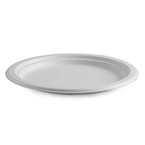 Sugarcane Plates: BioPak 10" Round BioCane Plate