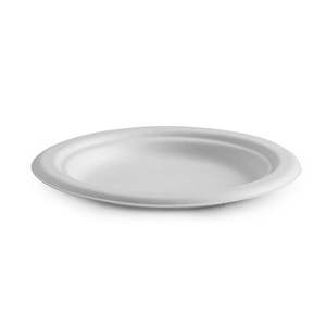 Sugarcane Plates: BioPak 6" Round BioCane Plate