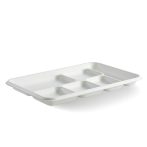 BioPak 6-Compartment BioCane Tray