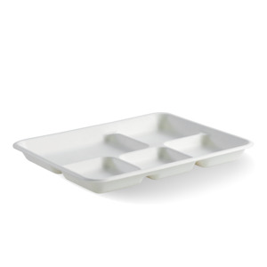 BioPak 5-Compartment BioCane Tray