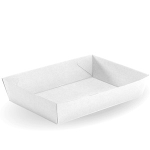 Bioboard Trays: BioPak Bioboard Tray #5 White