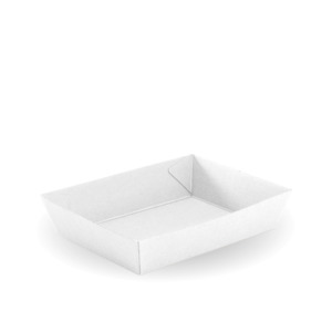 Bioboard Trays: BioPak Tray #3 White BioBoard Tray