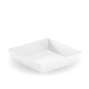 Bioboard Trays: BioPak Tray #2 White BioBoard Tray