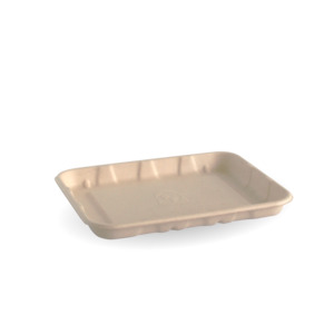 Sugarcane Produce Trays: BioPak 6x5" BioCane Produce Tray