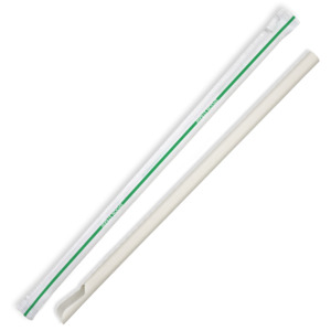 Paper Regular Biostraws: BioPak 8mm Individually Wrapped Spoon Straw