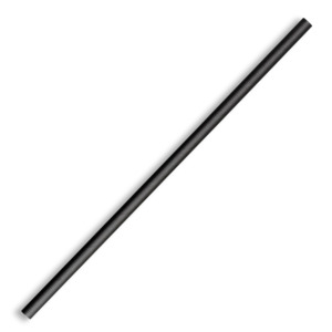 Paper Regular Biostraws: BioPak 6mm Regular Black BioStraw