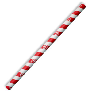 BioPak 10mm Jumbo Red Stripe BioStraw