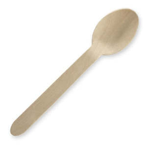 Biopak 16cm Unbranded Wooden Spoon Bulk Pack