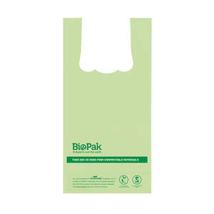 Bioplastic Plant Based Bags Bin Liners: BioPak 8L BioCheckout Bag