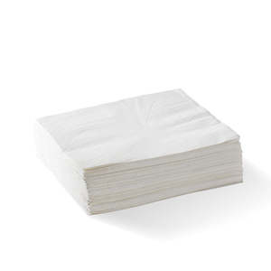 Lunch Bionapkins: BioPak White - 2 Ply 1/4 Fold Lunch BioNapkin