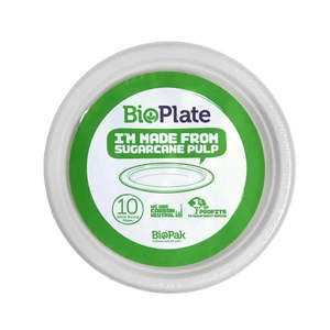 Picnics Parties: BioPak 10 Pack  25cm / 10 inch White BioPlates