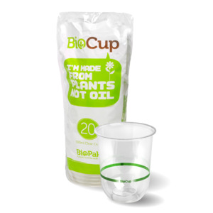 BioPak 20 Pack 500ml Clear Tumbler BioCups
