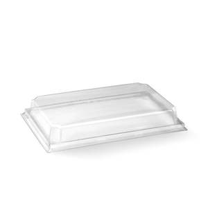 BioPak Medium BioBoard Sushi Tray PET Lid