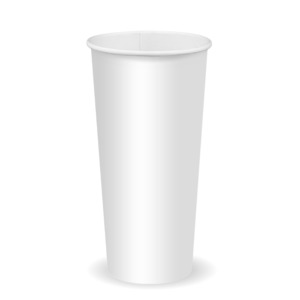 BioPak 650ml / 22oz (90mm) White Cold Paper BioCup