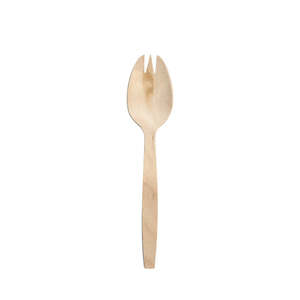 15cm Wooden Spork - Unbranded Economy