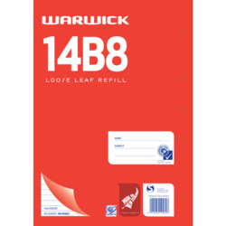 Products: Warwick loose pages refill pad 14b8 A4 7mm ruled 50 pages