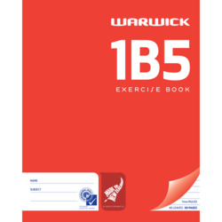 Products: Warwick exercise book 1B5 255 x 205mm 7mm ruled 40 pages