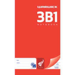 Notebooks: Warwick notebook 3B1 165 x 100mm 7mm ruled 32 pages