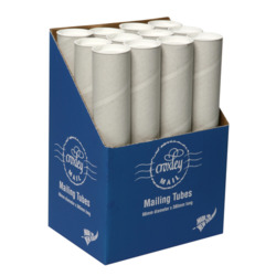 Paper Rolls: Croxley mail tube 66D x 1.5 x 385mm (end caps included)