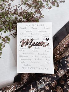 Mother's Day card - saree serenade - Paper Pyaar - Paper Stationery and Signage
