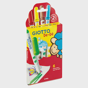 Marker Pens: Giotto Be-Be Fibre Pens 6 Pack