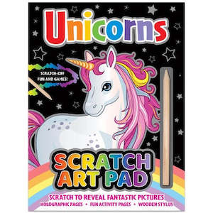Fiction Children Colouring: Unicorn Scratch Art Pad