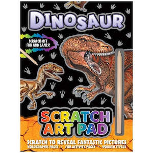 Fiction Children Colouring: Dinosaur Scratch art pad