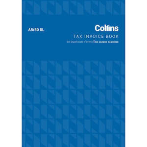 Stationery Account Books: Invoice Book Collins A5/50 Dl 50Lf Ncr