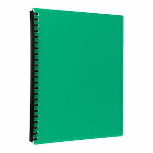 Stationery Filing Display Books: Icon Refillable Display Book 20 Pckt Gr