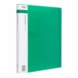 Stationery Filing Display Books: Icon Display Book A4 40 Pckt Green