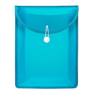Stationery Filing Document Wallets: Marbig Top Load File A4 Aqua
