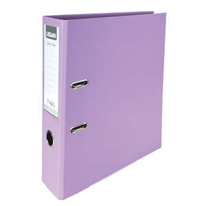 Stationery Filing Ring Binders: Ledah lever Arch Binder Pastel Purple A4