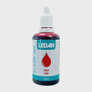 Stationery General Office Accessories: ledah stamp ink red 50ml