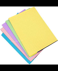 Best Selling: Pad Lined Direct A4 Coloured Assorted
