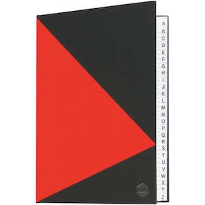 Stationery General Office Accessories: Marbig A5 Hard Covered Notebook with index 200 pages