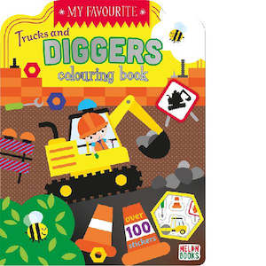 Fiction Children Colouring: My Favourite Trucks And Diggers Colouring Book