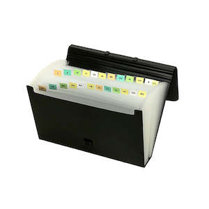 Stationery Filing Filing Accessories: Expanding File Marbig 26 Pocket Fc Blac