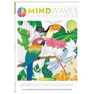 Adult Colouring Crossword Books: Mindwaves Calming Colouring - Tropical