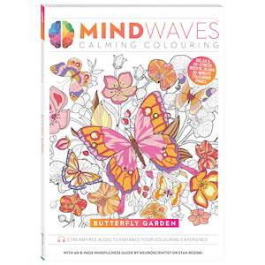 Adult Colouring Crossword Books: Mindwaves Calming Colouring - Butterfly Garden