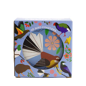 NZ Bird Glass Coasters Set of 6 - Moana Rd
