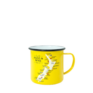 Gifts And Toys Adult Adult Other: Enamel Mug Food & Wine Yellow - Moana Rd